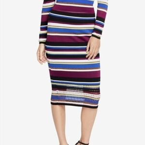 RACHEL Rachel Roy Royal Striped Sweater Skirt